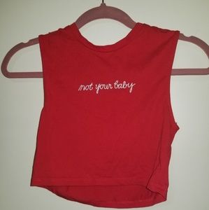 Red crop top